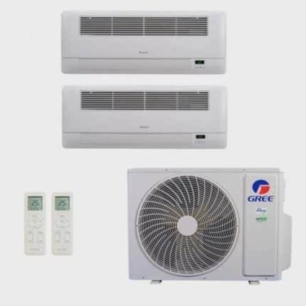 Ar-Condicionado Multi Split Inverter R-32 Gree 18.000 (1x Evap Cassete 1 Via 9.000 + 1x Evap Cassete 1 Via 12.000) QuenteFrio 220V